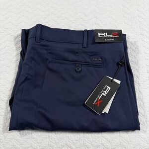 NWT RLX Ralph Lauren Mens 42x8.5 Golf Shorts Navy Blue Classic Fit Stretch